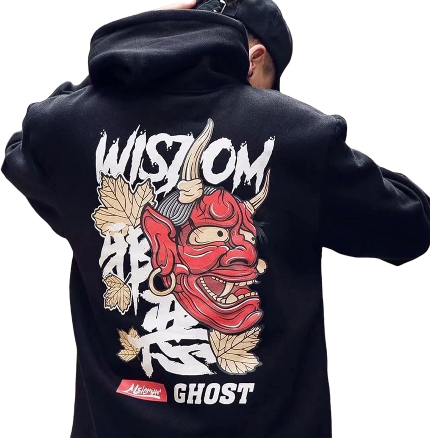 Techware Graphic Men Hoodies Japanese Streetwear Oversized Ghost Hip Hop Evil Sweatshirt