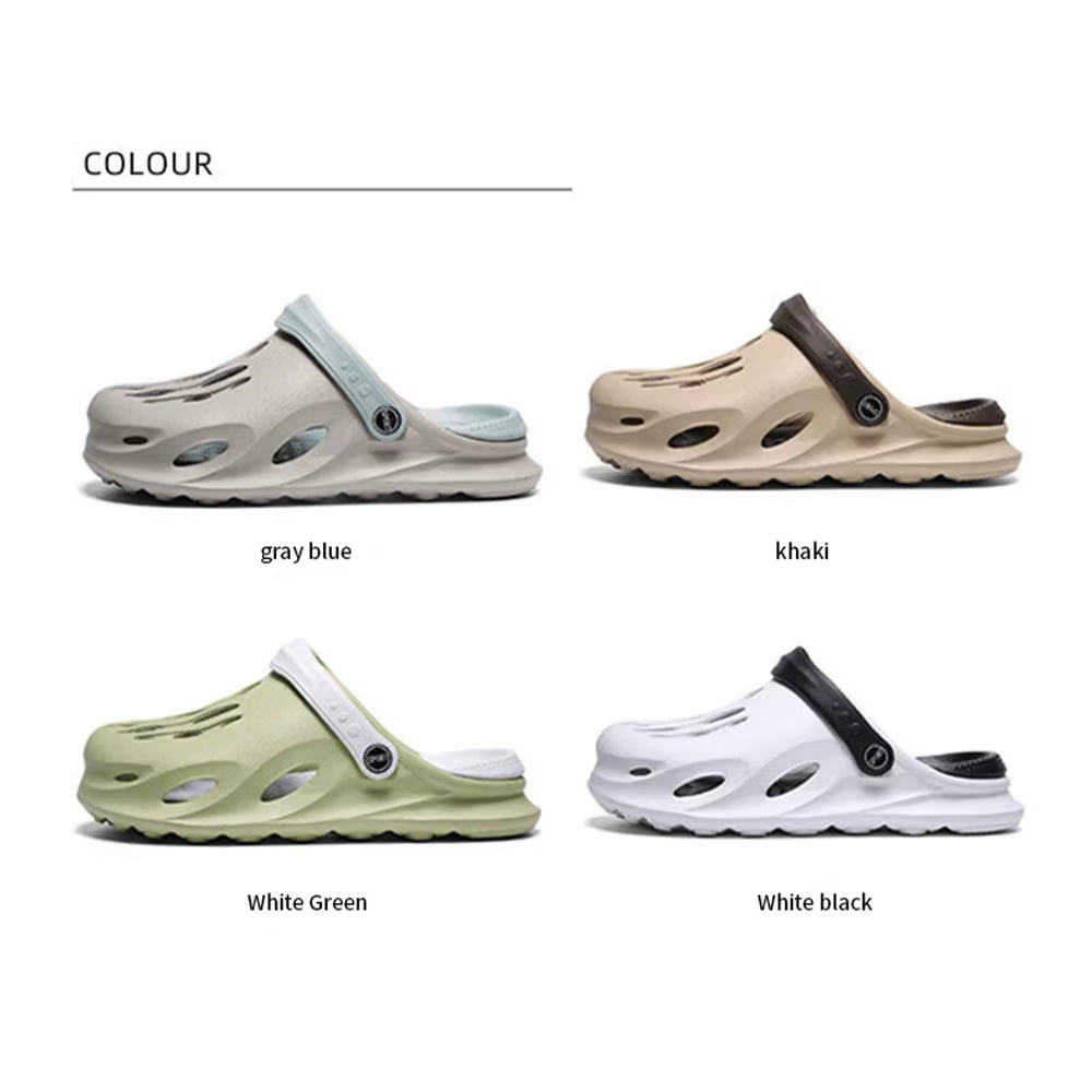 Men'S Beach Shoes Fashion Water Shoes Sandals Platform Slippers Anti-Slip Aqua Shoes Flip Flops Non-Slip Toe EVA Hole Shoes