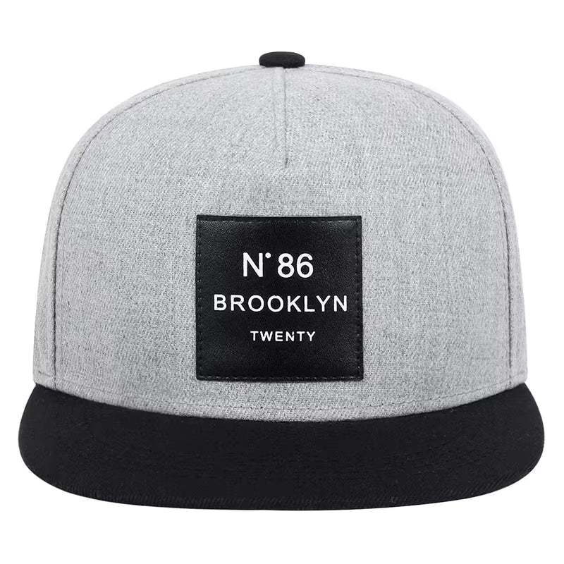 Men Women BROOKLYN Baseball Cotton Adjustable Snapback Hat Leather Label N86 Hip Hop Caps Sun Hat Unisex Trucker Hats