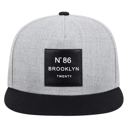 Men Women BROOKLYN Baseball Cotton Adjustable Snapback Hat Leather Label N86 Hip Hop Caps Sun Hat Unisex Trucker Hats