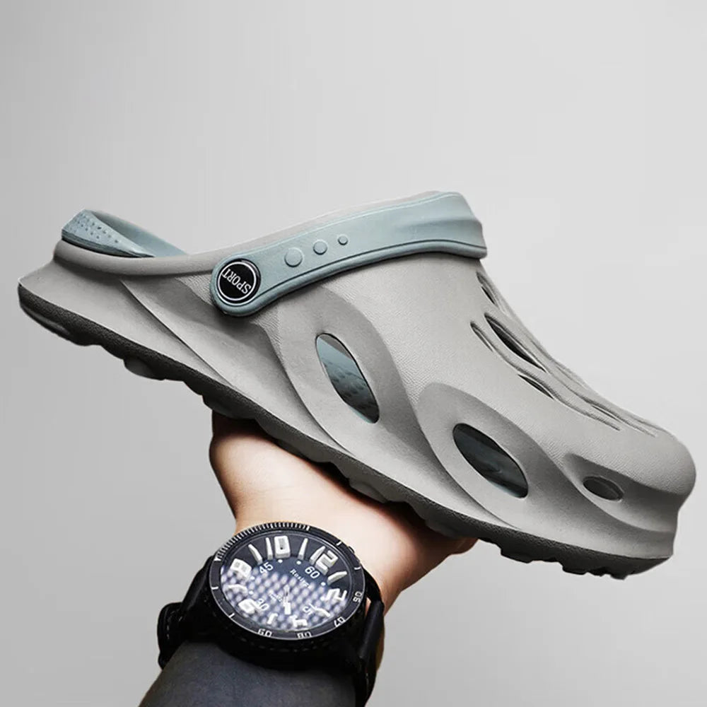 Men'S Beach Shoes Fashion Water Shoes Sandals Platform Slippers Anti-Slip Aqua Shoes Flip Flops Non-Slip Toe EVA Hole Shoes