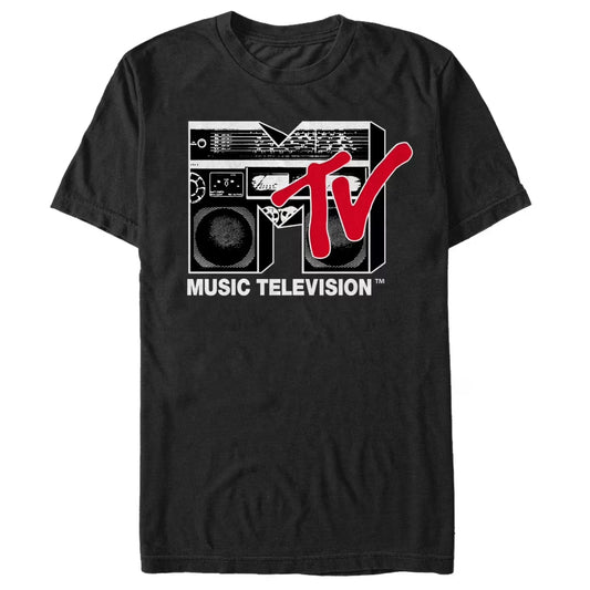 Men'S  Boombox Logo Graphic Tee Black Large