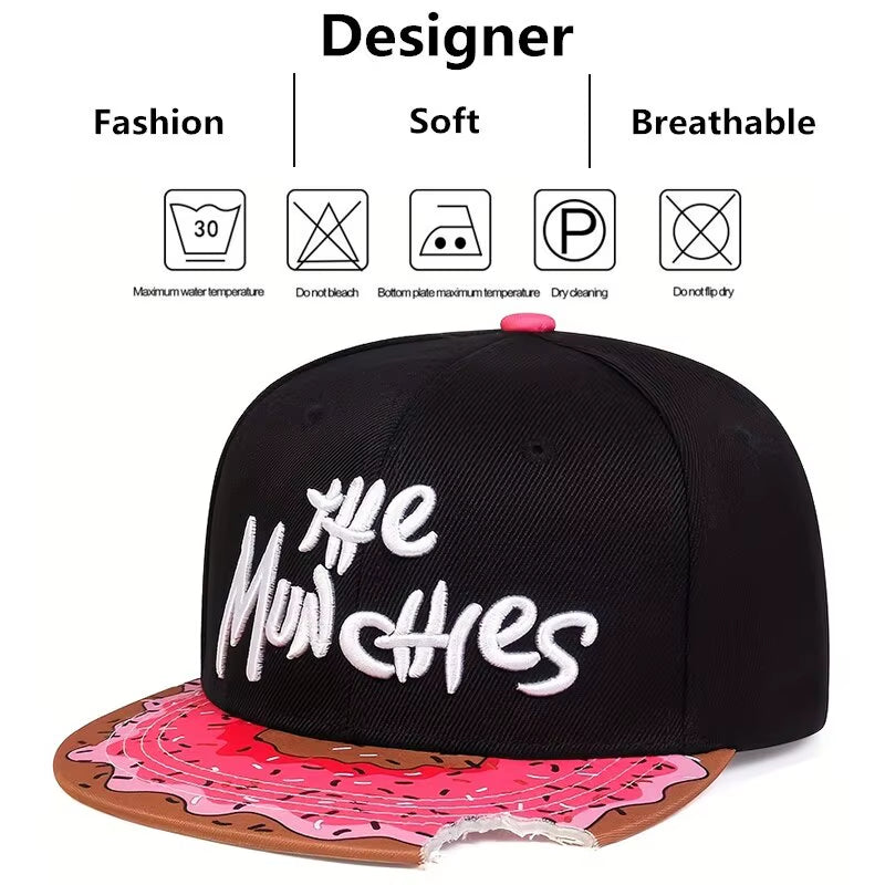 Unisex Letter Embroidery Watermelon Printing Hip-Hop Hats Outdoor Adjustable Casual Baseball Caps Sunscreen Hat