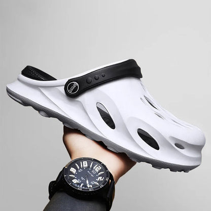 Men'S Beach Shoes Fashion Water Shoes Sandals Platform Slippers Anti-Slip Aqua Shoes Flip Flops Non-Slip Toe EVA Hole Shoes