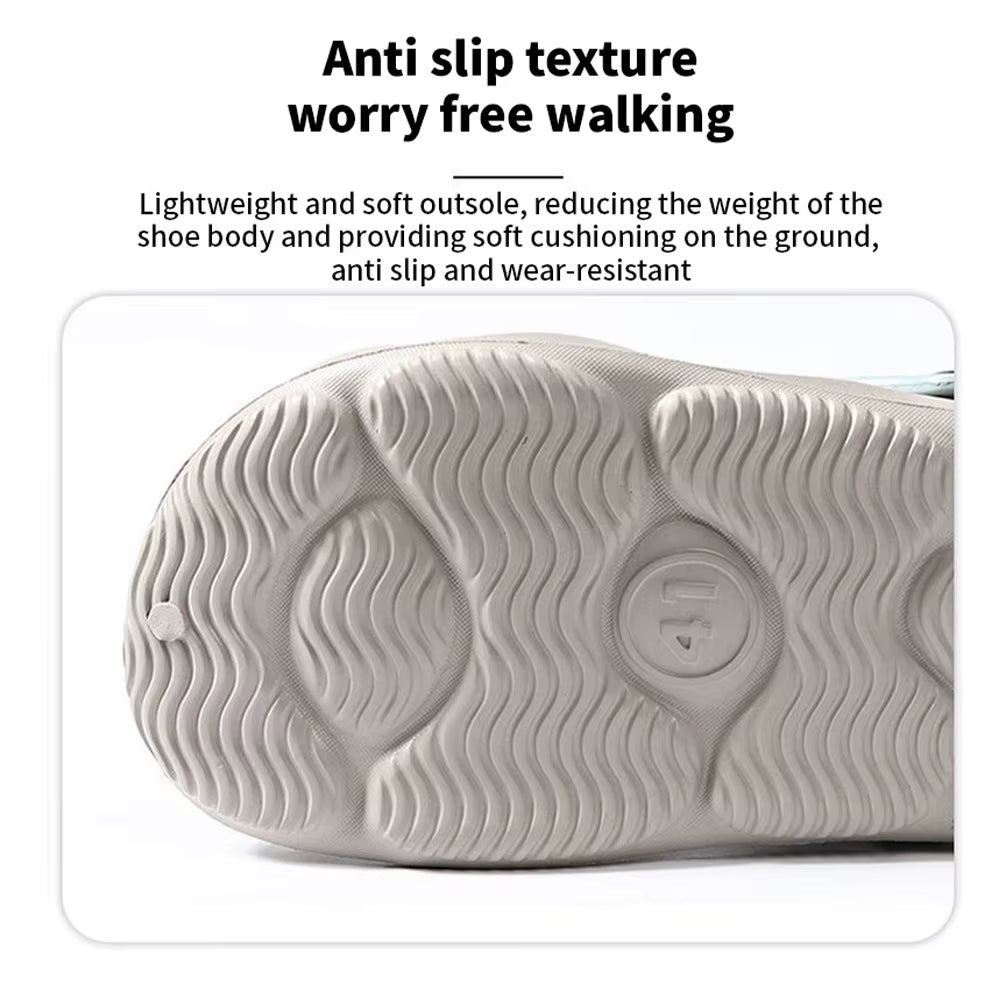 Men'S Beach Shoes Fashion Water Shoes Sandals Platform Slippers Anti-Slip Aqua Shoes Flip Flops Non-Slip Toe EVA Hole Shoes