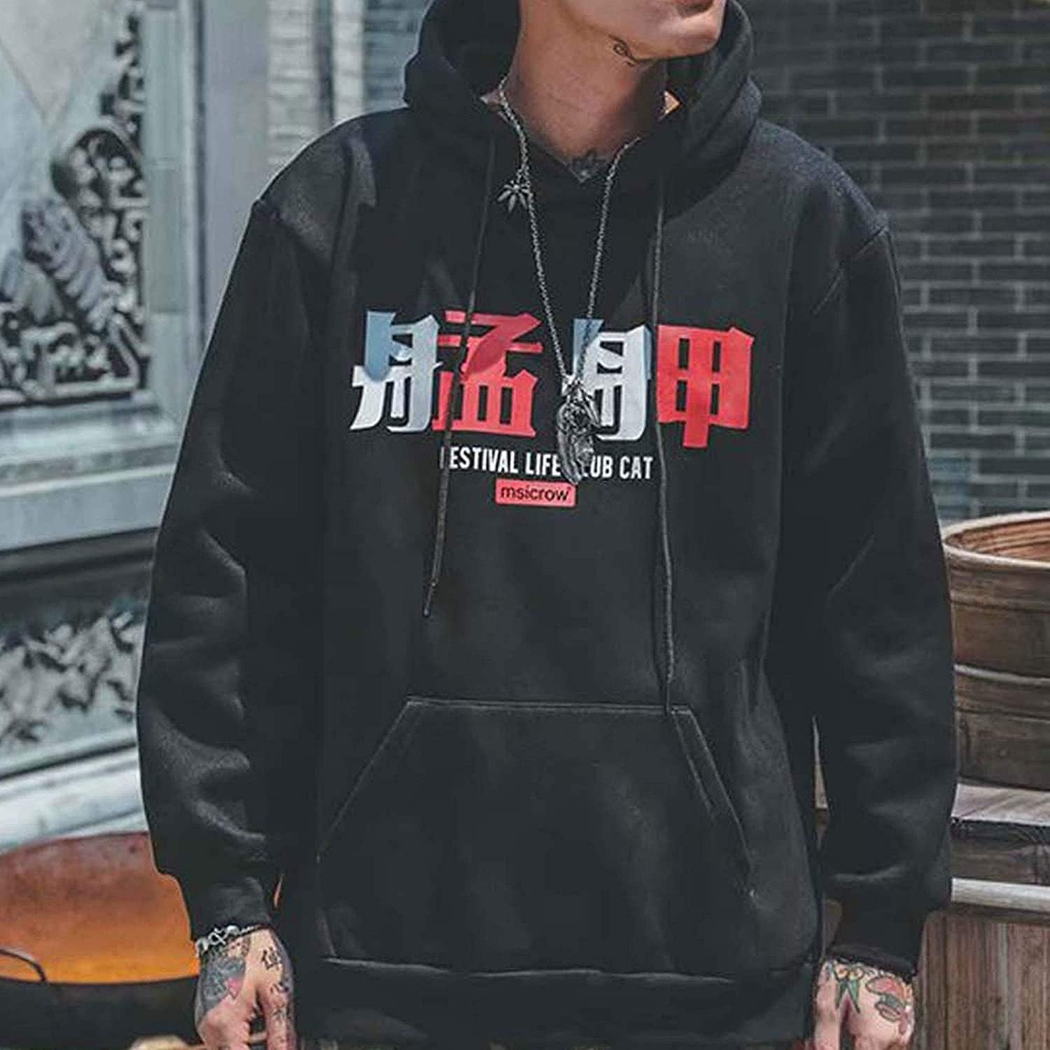 Men'S Japanese Hoodie Cat Graphic Hoodie Couples Hoodiescouples Hoodies