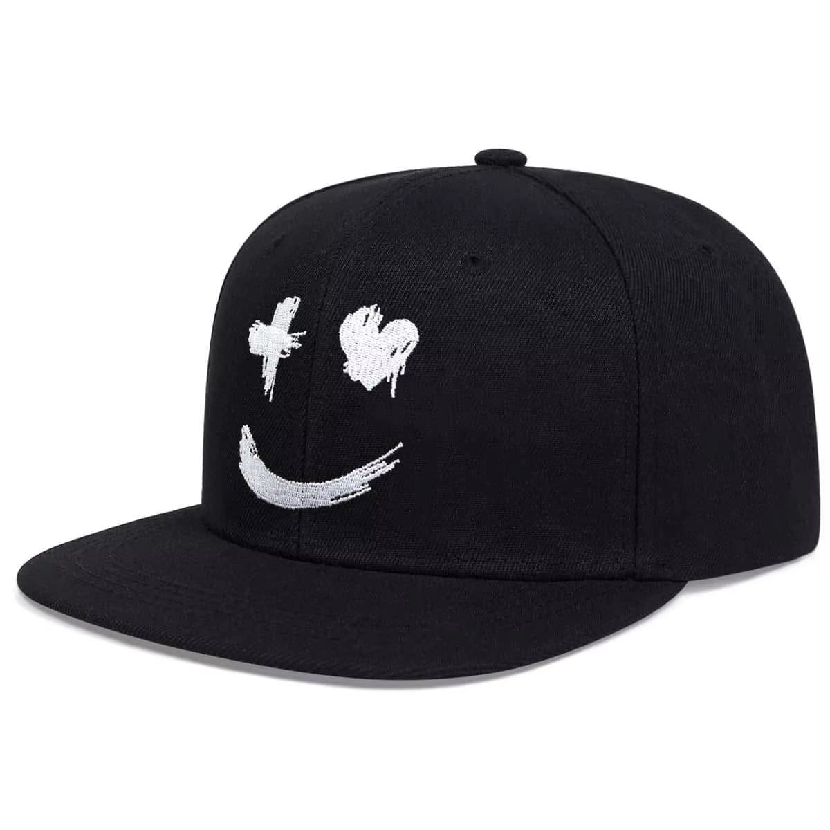 Unisex Personality Ghost Expression Embroidery Hip-Hop Hats Outdoor Adjustable Casual Baseball Caps Sunscreen Hat