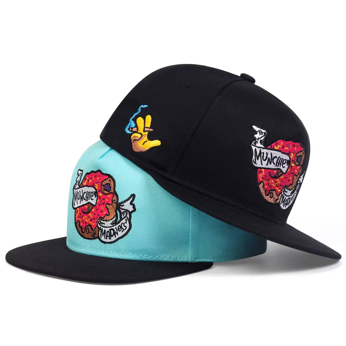 Unisex Doughnut Embroidery Hip-Hop Hats Outdoor Adjustable Casual Baseball Caps Sunscreen Hat