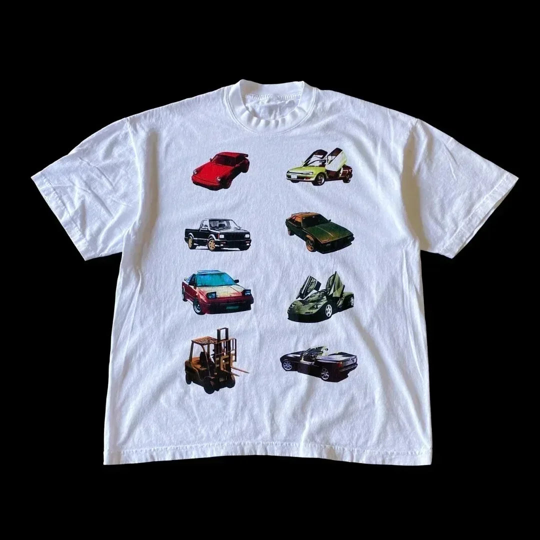 Harajuku Y2K Clothing Vintage Fashion Printed T Shirt Street Hip Hop T-Shirt Cotton Crew Neck Tops Summer Men Women Tee Shirt