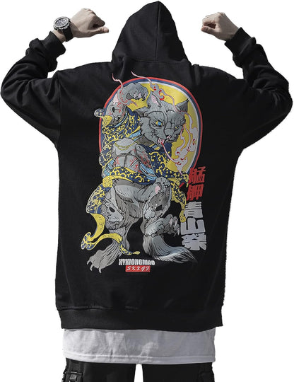 Men'S Japanese Hoodie Cat Graphic Hoodie Couples Hoodiescouples Hoodies